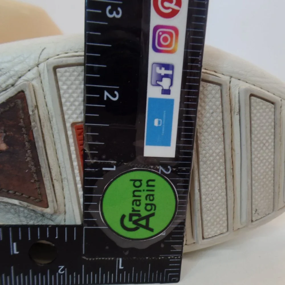 Cole Haan Air White & Tan Leather Slip on Driving Loafers Shoes Sz 9 #D39386 - Picture 8 of 16